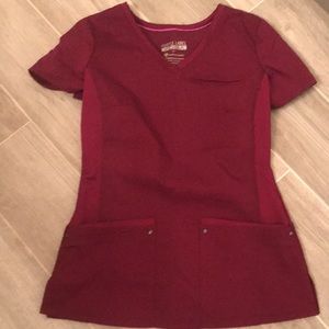 Healing Hands Purple Label Maroon/Wine Scrubs XXS